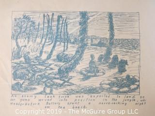 "Impressions of a Pegleg: Pen and Ink Sketches" by Pfc. William De J Rutherfoord, 90th F.A. Battalion