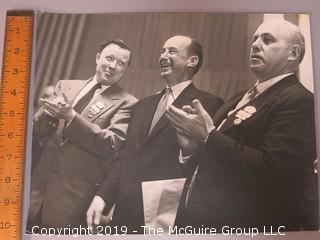 UPI Large Format B + W Press Photo (Adlai Stevenson in middle)