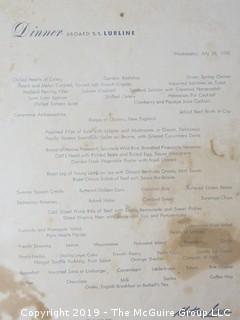 Hawaiian "Festival of the Sea" Dinner Menu Aboard the S.S. Lurine