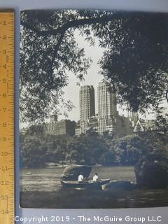 Large format B + W photo of Central Park/Essex House by Arthur Rickerby