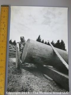 Large Format B + W photo of Woodsmen Competition by Arthur Rickerby