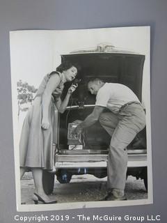 (4) Large Format B + W photos including ham radio operators 