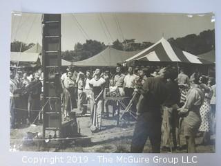 (4) Large Format B + W photos including ham radio operators 