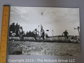 Large Format B + W photos of Woodsmen Competition; Arthur Rickerby