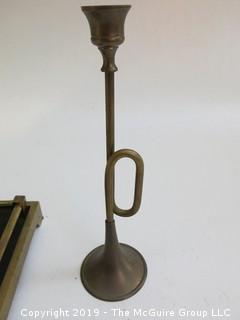 Decorative horn and Brass Gavel