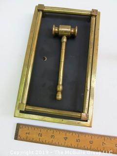 Decorative horn and Brass Gavel