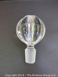 Hand Blown Clear Crystal Decanter with Stopper