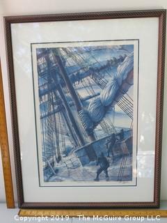 Framed Print Under Glass; pencil signed and numbered; Pete Peterson