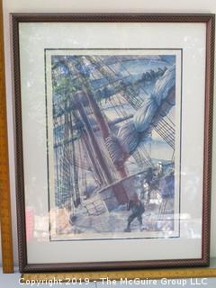 Framed Print Under Glass; pencil signed and numbered; Pete Peterson