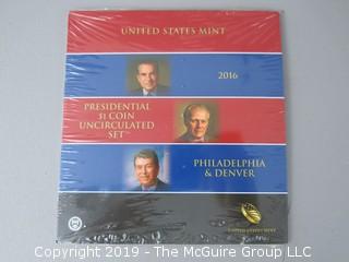 U.S. Mint Presidential $1 Coin; Uncirculated Set; Philadelphia and Denver