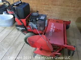 48" Walk Behind Gravely Pro-50 Mower (Model 988077, Serial # 668); with Kawasaki FC420v Electronic Ignition Start Engine (Tecumseh Model # H700-032; D.O.M. 5283-0015)