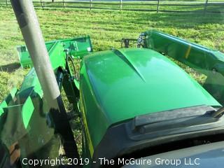 John Deere 5101E Tractor with 240 Loader; only 798 hours; includes 3 attachments: Adjustable Forks, Bucket and Hay Spear (Note: Description Altered 09.03 @ 4:07PM)  ***CAB Will BE LOCKED AFTER SALE AND WILL NOT BE USED FOR LOAD-OUT)