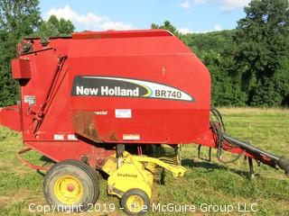 New Holland BR 740 Round Baler; P.I.N. # 65350; (new owner to disassemble monitor from JD 5101E Cab)