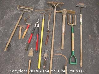 Collection of Garden Tools including Pruners 