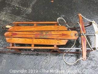 Flexible Flyer Wooden Sled