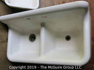 Enameled Double Cast Iron Sink