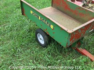 John Deere Pull Behind 2-wheeled metal wagon