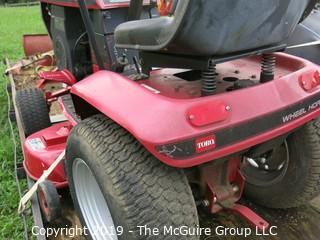 Toro Wheelhorse Lawn Tractor; 1000 hours; Model 78345; SN 8901393; Kohler Command 12.5 Pro Series 8-Speed; fitted with 42" side discharge Toro mowerdeck, Model 74328, SN 8900544; needs battery, key and tune-up according to consignor (NOTE: Description altered 9/7/5:36am) 