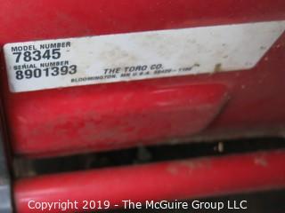 Toro Wheelhorse Lawn Tractor; 1000 hours; Model 78345; SN 8901393; Kohler Command 12.5 Pro Series 8-Speed; fitted with 42" side discharge Toro mowerdeck, Model 74328, SN 8900544; needs battery, key and tune-up according to consignor (NOTE: Description altered 9/7/5:36am) 