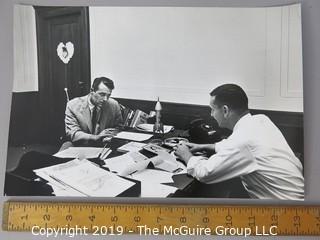 Photographic Story of RFK's U.S. Department of Justice Criminal Prosecution of Jimmy Hoffa, circa 1960's.  Contains more than 75 large format B&W photos, credited to Arthur Rickerby, who chronicled the life of Walter Sheridan, special assistant to Robert F. Kennedy and head prosecuter in the case for a feature story by LIFE Magazine.  Other notables in the story were Jim Neal, Dave Vestal, Bill French.  James Riddle Hoffa was an American labor union leader who served as the President of the International Brotherhood of Teamsters union from 1957 until 1971. He vanished in late July 1975, at age 62.

 
 
