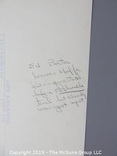 Photographic Story of RFK's U.S. Department of Justice Criminal Prosecution of Jimmy Hoffa, circa 1960's.  Contains more than 75 large format B&W photos, credited to Arthur Rickerby, who chronicled the life of Walter Sheridan, special assistant to Robert F. Kennedy and head prosecuter in the case for a feature story by LIFE Magazine.  Other notables in the story were Jim Neal, Dave Vestal, Bill French.  James Riddle Hoffa was an American labor union leader who served as the President of the International Brotherhood of Teamsters union from 1957 until 1971. He vanished in late July 1975, at age 62.

 
 
