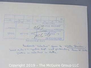 Photographic Story of RFK's U.S. Department of Justice Criminal Prosecution of Jimmy Hoffa, circa 1960's.  Contains more than 75 large format B&W photos, credited to Arthur Rickerby, who chronicled the life of Walter Sheridan, special assistant to Robert F. Kennedy and head prosecuter in the case for a feature story by LIFE Magazine.  Other notables in the story were Jim Neal, Dave Vestal, Bill French.  James Riddle Hoffa was an American labor union leader who served as the President of the International Brotherhood of Teamsters union from 1957 until 1971. He vanished in late July 1975, at age 62.

 
 
