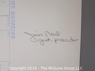 Photographic Story of RFK's U.S. Department of Justice Criminal Prosecution of Jimmy Hoffa, circa 1960's.  Contains more than 75 large format B&W photos, credited to Arthur Rickerby, who chronicled the life of Walter Sheridan, special assistant to Robert F. Kennedy and head prosecuter in the case for a feature story by LIFE Magazine.  Other notables in the story were Jim Neal, Dave Vestal, Bill French.  James Riddle Hoffa was an American labor union leader who served as the President of the International Brotherhood of Teamsters union from 1957 until 1971. He vanished in late July 1975, at age 62.

 
 
