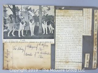 Early dog scrapbook mostly St. Bernards