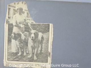 Early dog scrapbook mostly St. Bernards