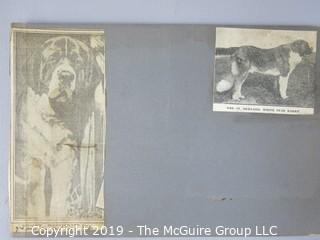 Early dog scrapbook mostly St. Bernards