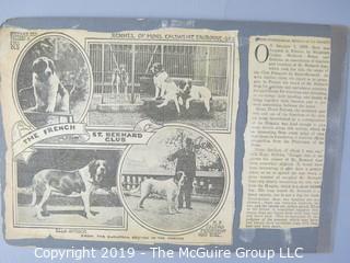 Early dog scrapbook mostly St. Bernards