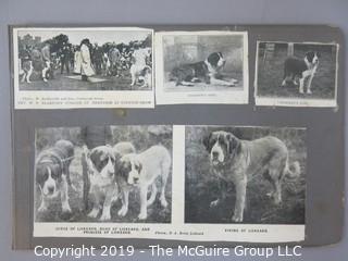 Early dog scrapbook mostly St. Bernards