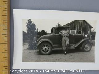 Collection of B&W Photos: LOOK AT ALL PHOTOS '20's 30's 40's. Military;Haig Scotch Co.; women in vintage swimsuits, dogs, vintage cars, etc. 