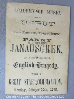 Scrapbook of 19th century actress, Fanny Janauschek