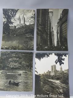 Collection of Large Format B + W Photos of New York City and Central Park taken by iconic photographer Arthur Rickerby