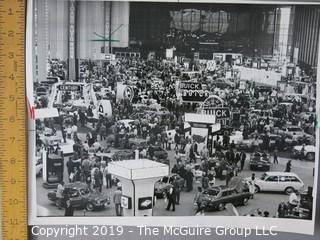 Collection of Large Format B + W Photos including 1971 Chicago Auto Fair