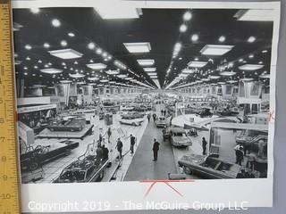 Collection of Large Format B + W Photos including 1971 Chicago Auto Fair