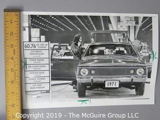 Collection of Large Format B + W Photos including 1971 Chicago Auto Fair