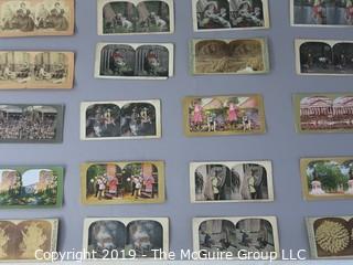 Collection of Stereoscope Cards some color tinted