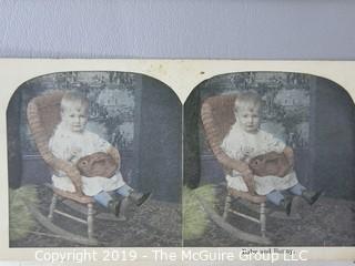 Collection of Stereoscope Cards some color tinted