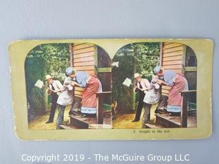 Collection of Stereoscope Cards some color tinted