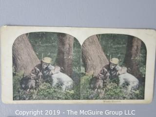 Collection of Stereoscope Cards some color tinted