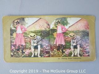 Collection of Stereoscope Cards some color tinted