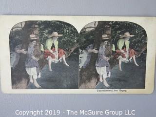 Collection of Stereoscope Cards some color tinted