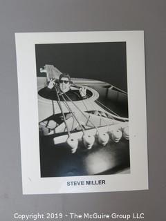 Collection of Large Format B + W Publicity Photos by numerous banks including The Motley Crew, The Byrds, AC/DC, Motorhead, Aerosmith, B-52/s, Steve Miller, and James Doohan.  