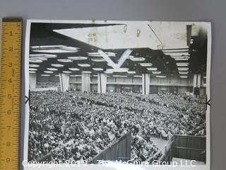 Collection of large format B&W photo of Billy Graham Crusade in Chicago