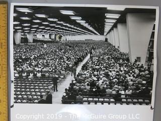 Collection of large format B&W photo of Billy Graham Crusade in Chicago