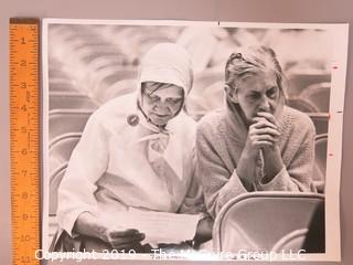 Collection of large format B&W photo of Billy Graham Crusade in Chicago