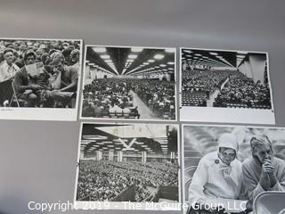 Collection of large format B&W photo of Billy Graham Crusade in Chicago