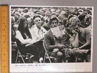 Collection of large format B&W photo of Billy Graham Crusade in Chicago